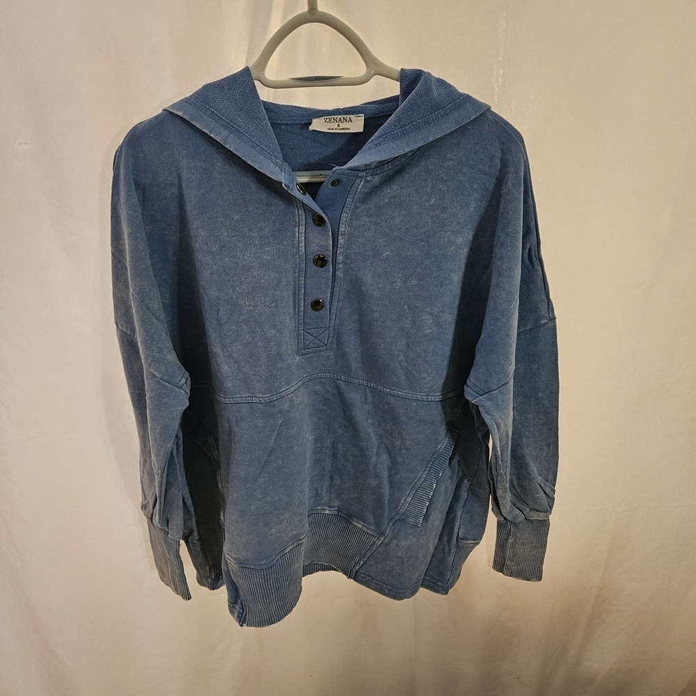 oversized Blue woman's Sweater